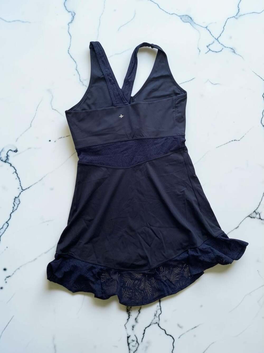 Halara SoftlyZero Contrast Lace Mini Yoga Active Dress ok - Picture 2 of 3